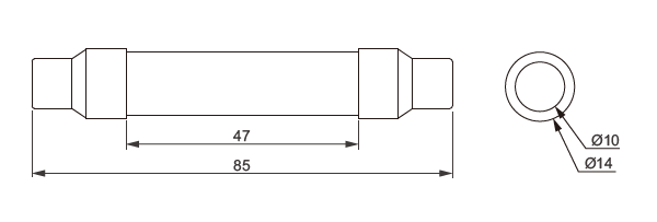 14x85 мм-1500 В постоянного тока-gPV-размер плавкой вставки