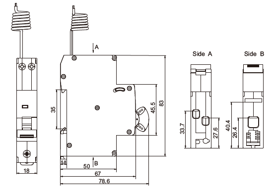 CAL17-40-DPN-RCBO-Размер