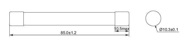 10x85 мм, 1500 В постоянного тока, размер плавкой вставки