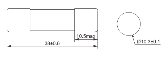 10x38 мм-gPV-Размер предохранителя